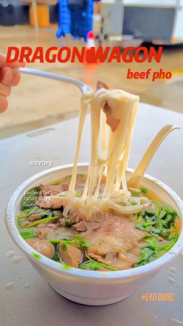 Beef pho noodle pull with tender sliced beef