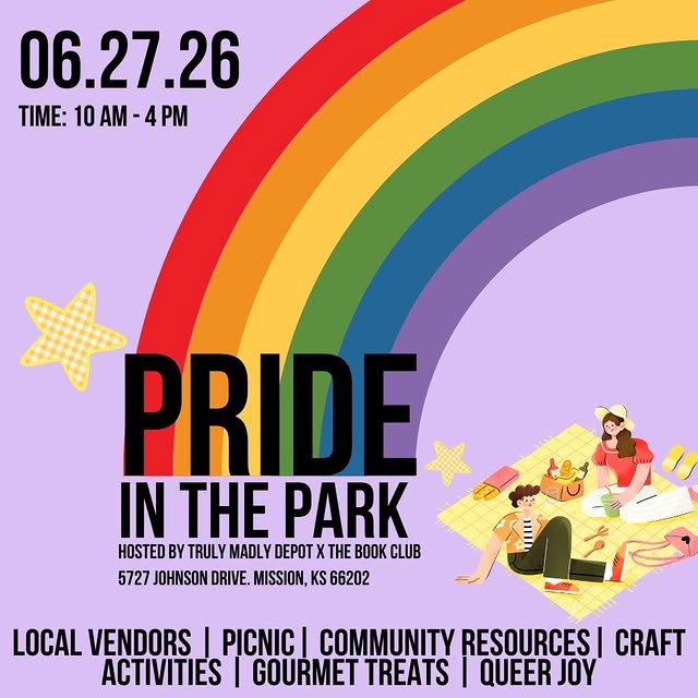 PRIDE IN THE PARK IS COMING TO MISSION, KS 🌈✨ 06.27.26 | 10AM-4PM — free to attend, all are welcome